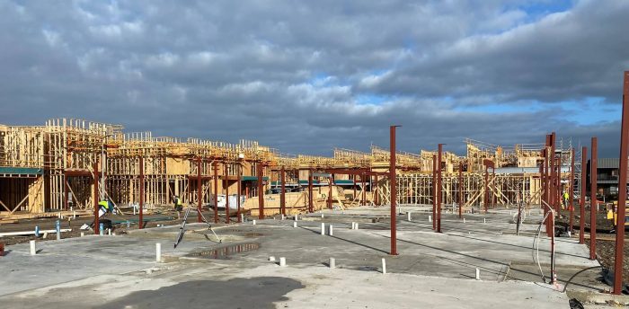 Structural steel installation for the Altona project by Heidelberg Lintels