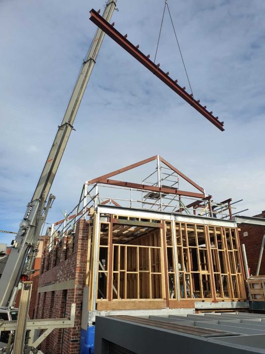 Structural steel installation for the Middle Park project by Heidelberg Lintels