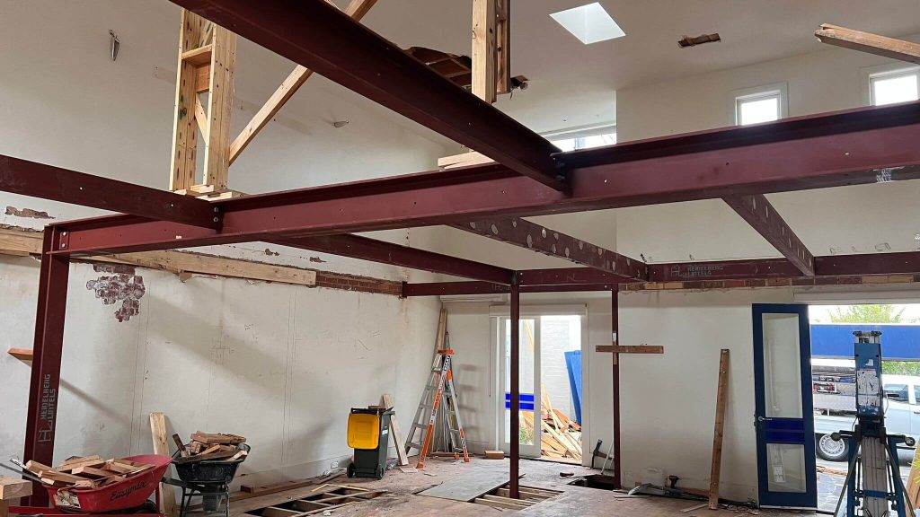 Structural steel fabrication and installation work by Heidelberg Lintels