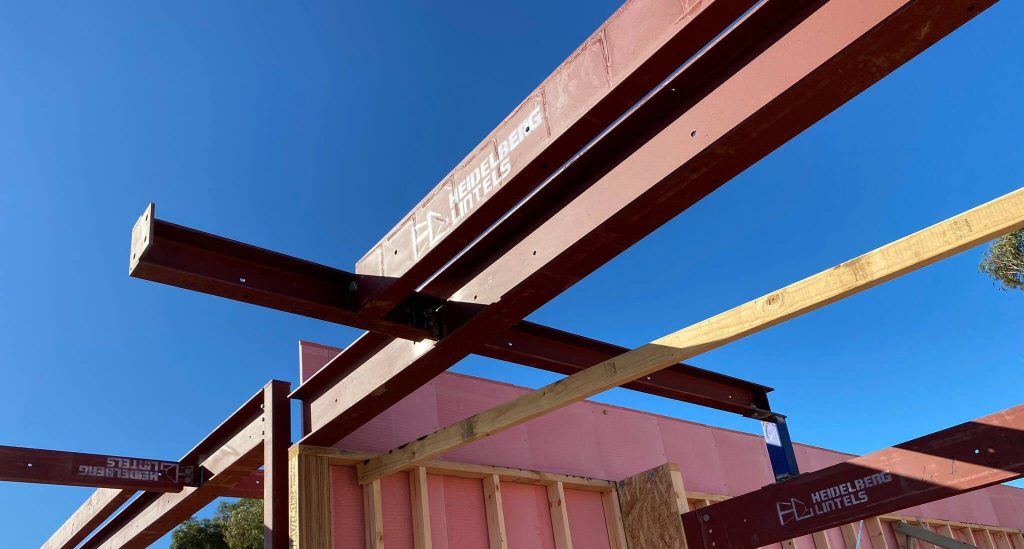 Structural steel installation for the Springvale project by Heidelberg Lintels
