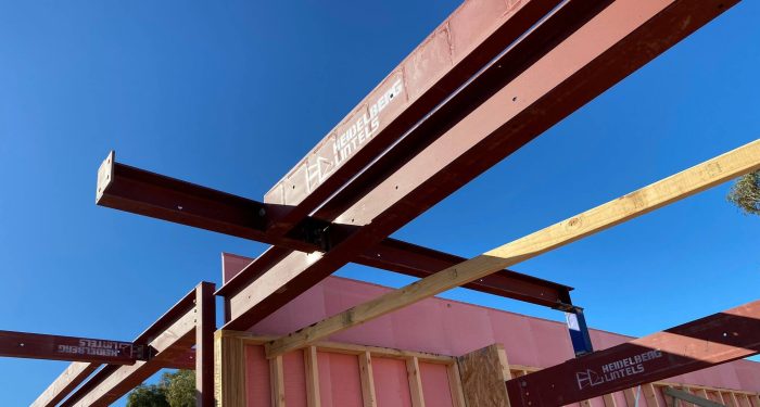 Structural steel installation for the Springvale project by Heidelberg Lintels