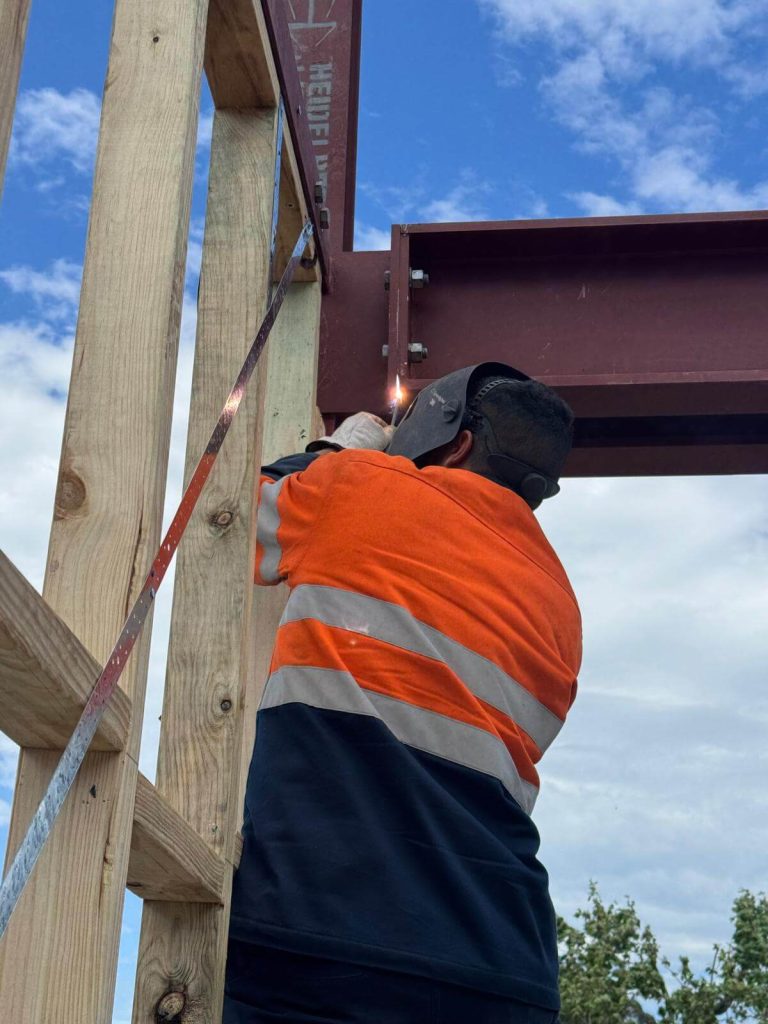 Lintel installation for the Stirling project by Heidelberg Lintels