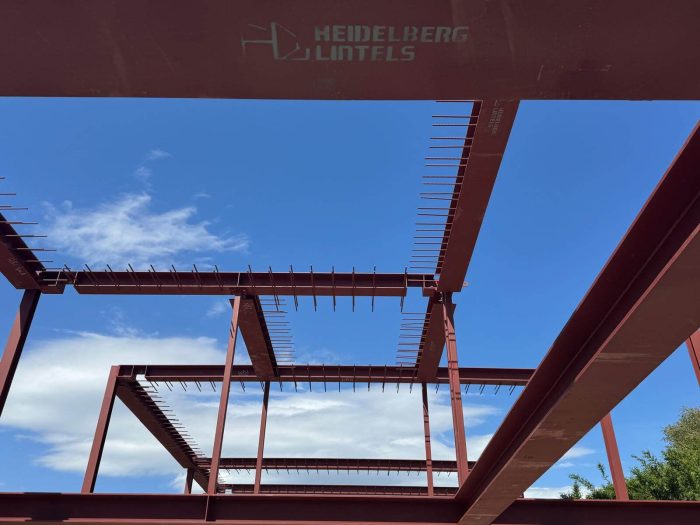 Structural steel installation for the Stirling project by Heidelberg Lintels