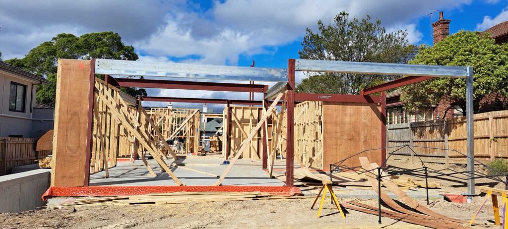 Structural steel installation for the Waterdale project by Heidelberg Lintels