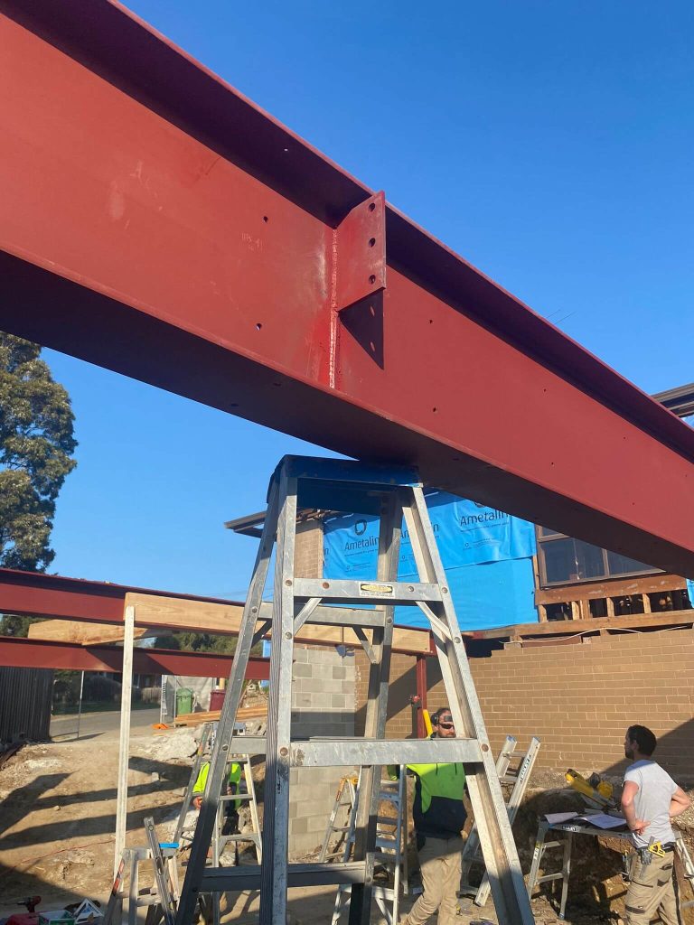 Structural steel fabrication and installation work by Heidelberg Lintels